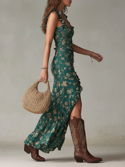 Bianca - Abito boho floreale dal fascino selvaggio