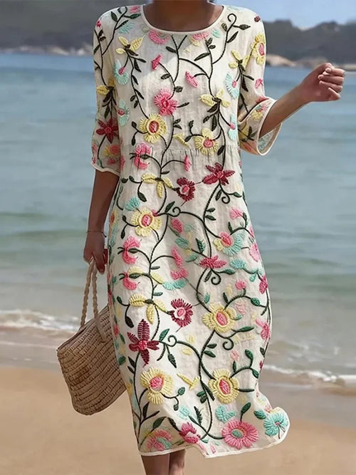 Abito casual da donna con stampa floreale