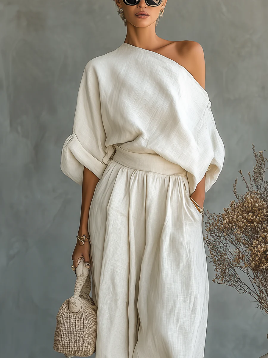 Eleonora - Set elegante monospalla due pezzi