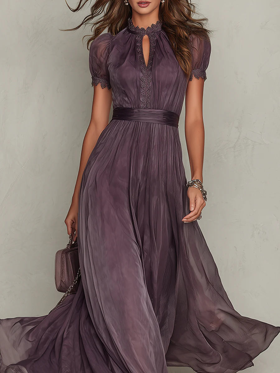 Serena - Vestito lungo in chiffon vintage ed elegante