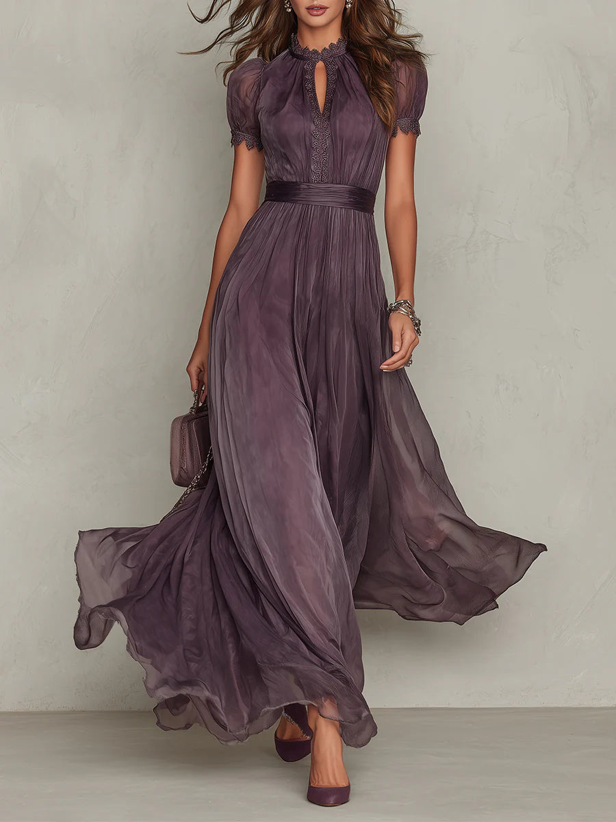Serena - Vestito lungo in chiffon vintage ed elegante