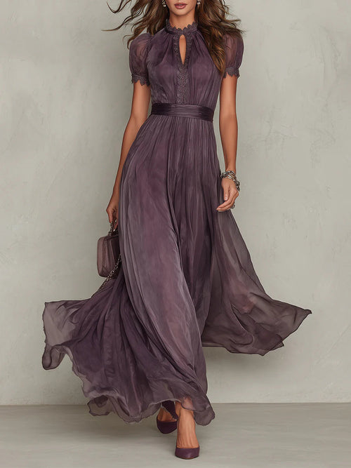 Serena - Vestito lungo in chiffon vintage ed elegante