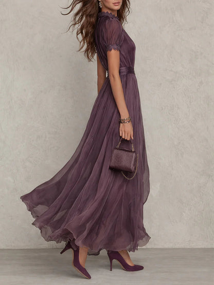 Serena - Vestito lungo in chiffon vintage ed elegante