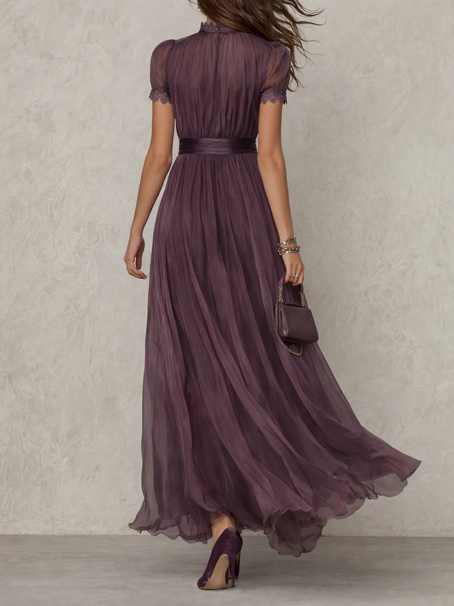 Serena - Vestito lungo in chiffon vintage ed elegante