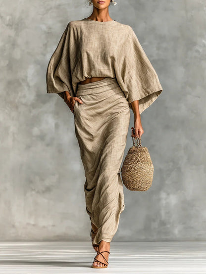 Giulia — Set elegante due pezzi con gonna