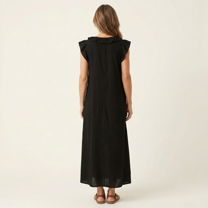 Indira - Elegante Abito in Cotone e Lino
