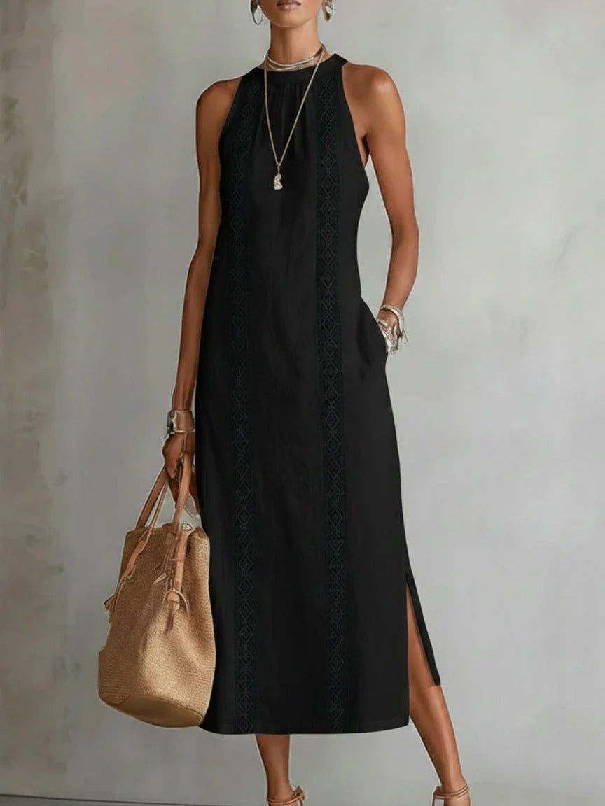 ALESSANDRA - ABITO MAXI IN LINO ELEGANTE