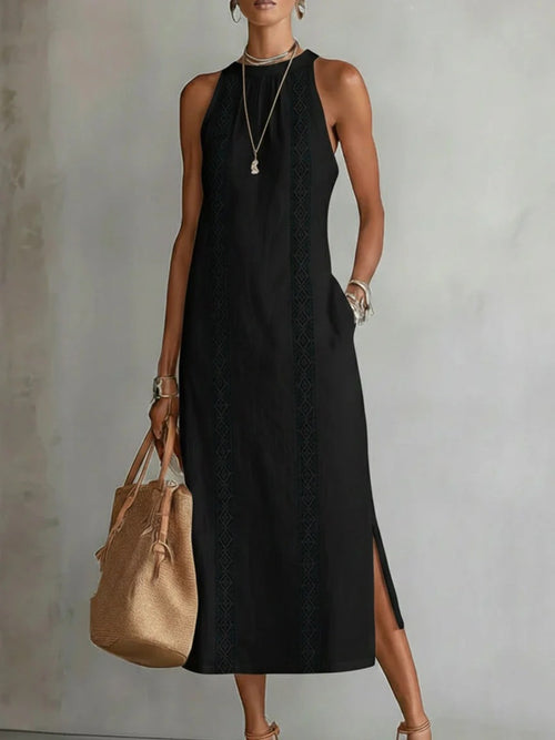 ALESSANDRA - ABITO MAXI IN LINO ELEGANTE