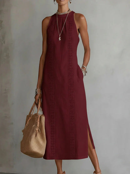 ALESSANDRA - ABITO MAXI IN LINO ELEGANTE