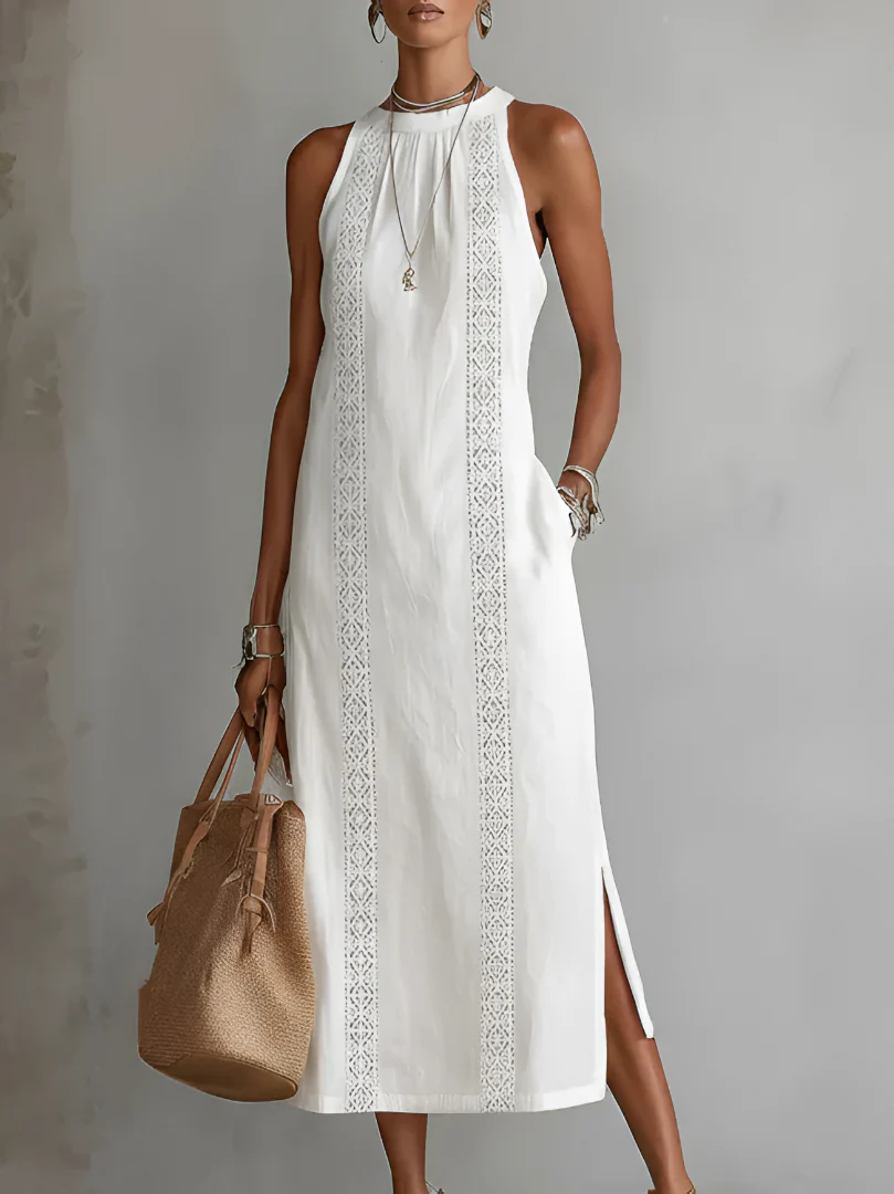 ALESSANDRA - ABITO MAXI IN LINO ELEGANTE