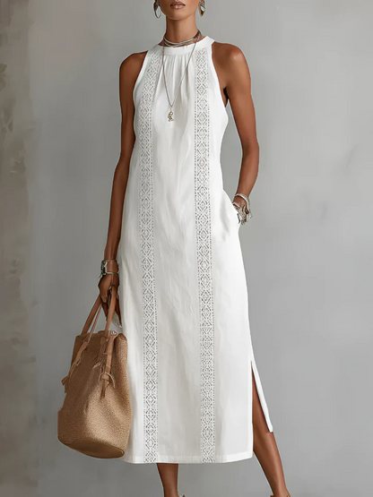 ALESSANDRA - ABITO MAXI IN LINO ELEGANTE